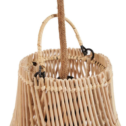 Rattan pendelskærm, pæreformet - Lille