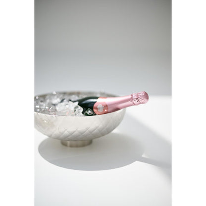 Hammered stainless steel serving bowl, Ø 30 cm × 14 cm high