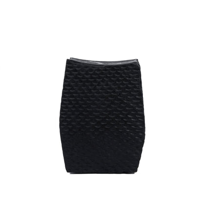 Træskammel 38×47 cm – sort finish, fremstillet i Indonesien