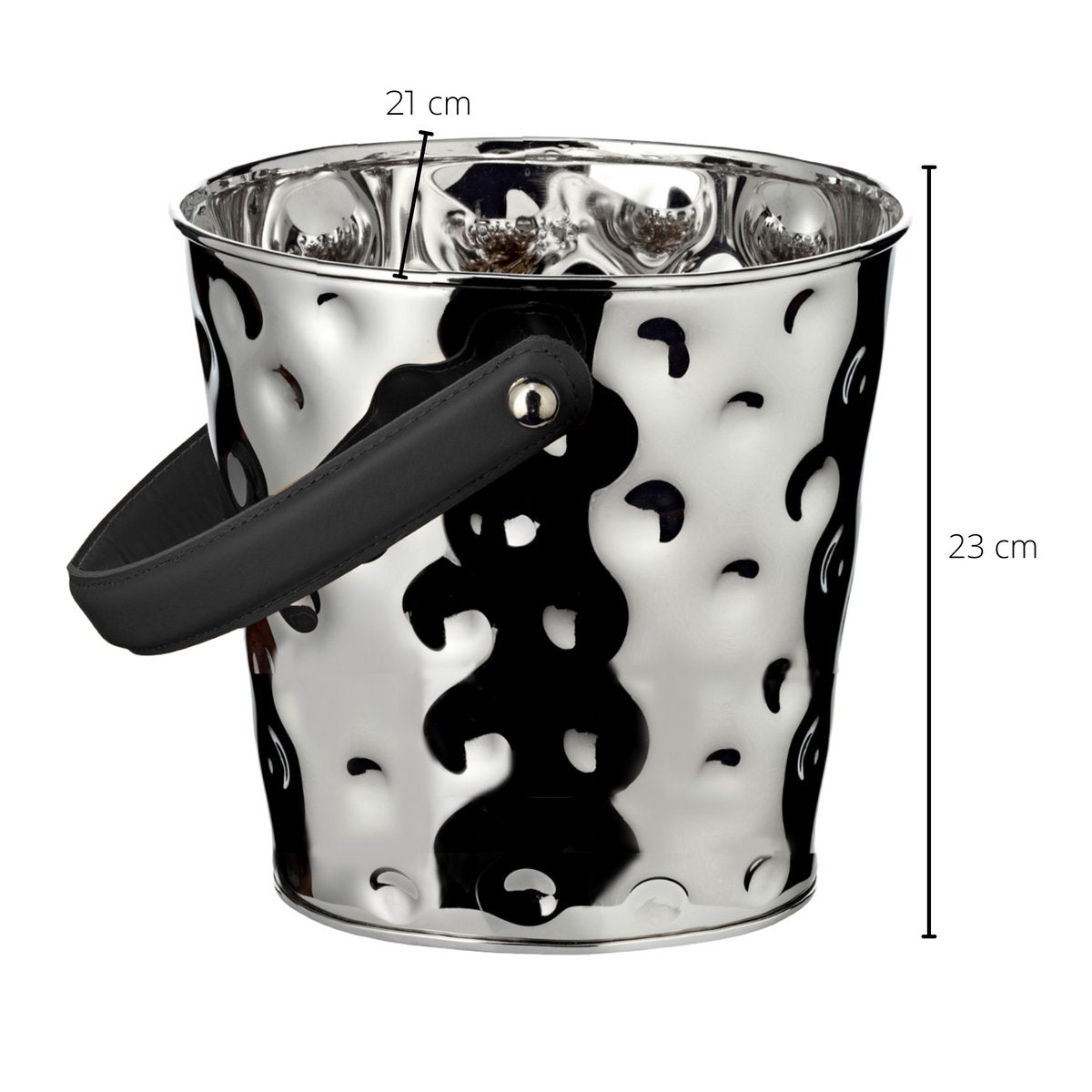 Stainless steel champagne cooler Gideon, hammered, 26 × 21 cm