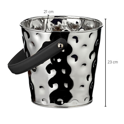 Stainless steel champagne cooler Gideon, hammered, 26 × 21 cm