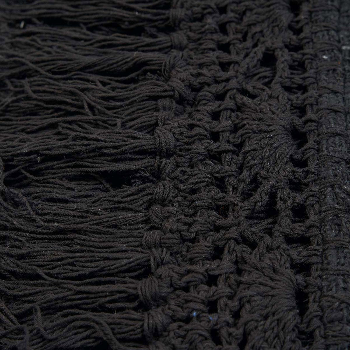Cotton bed throw, 260×122 cm - Gypsy black