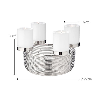 Adventskrans i rustfrit stål Rio, 26 cm