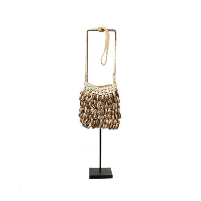 Muschelgeldbeutel auf Ständer - Cremefarben, 75 cm