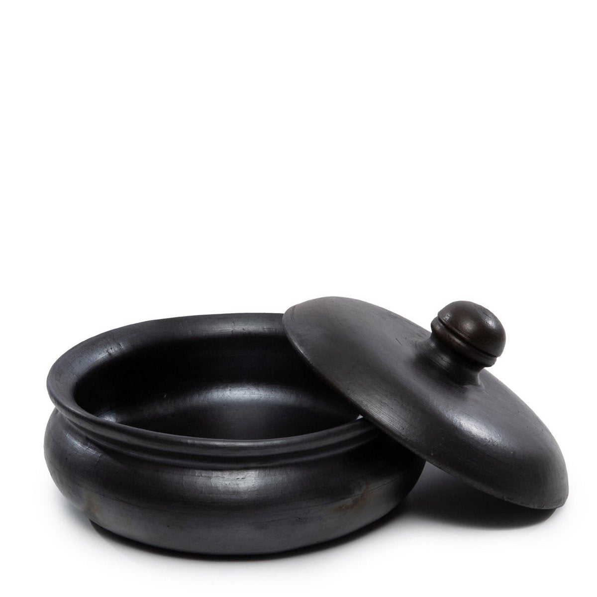 Burned curry pot, black - terracotta