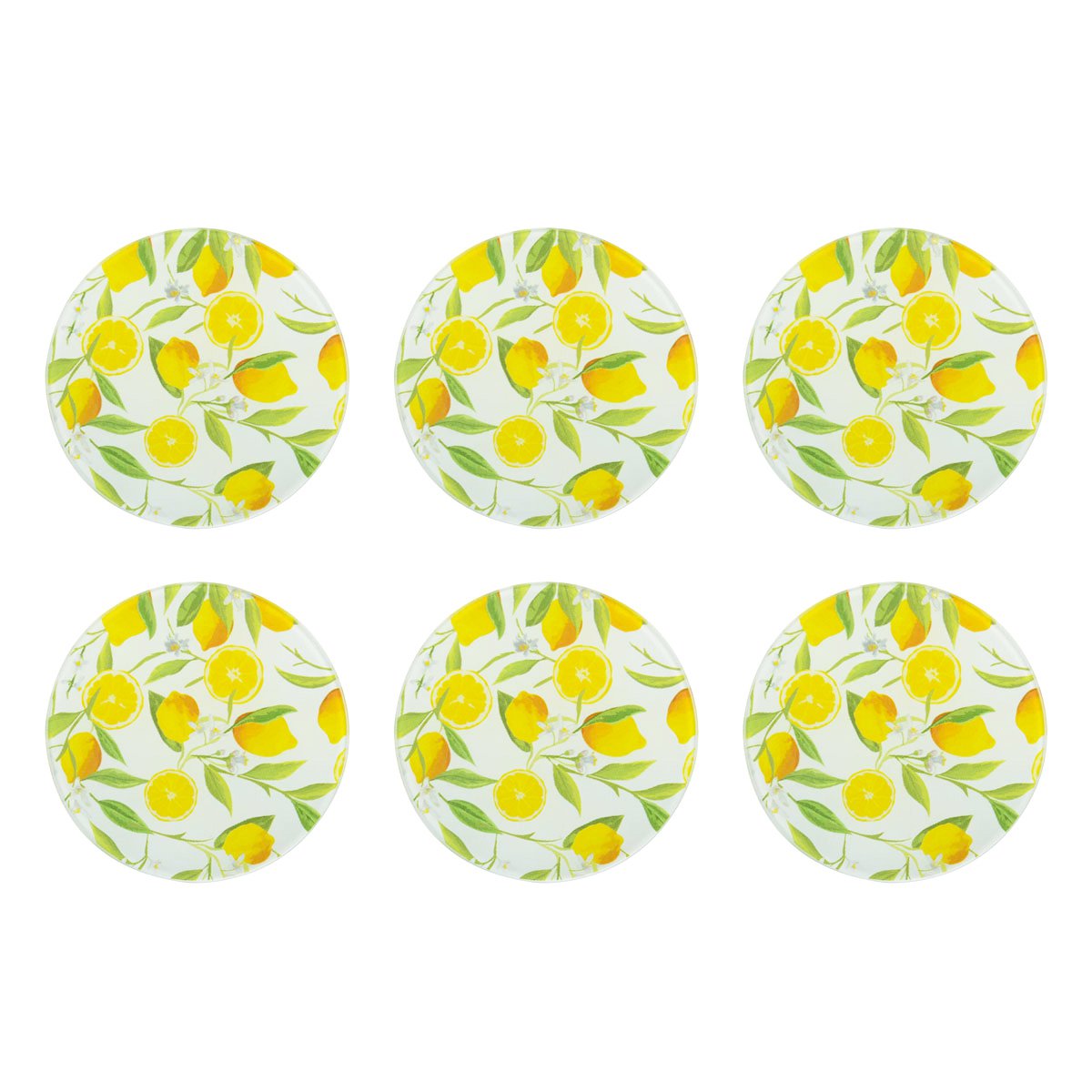 Glas-citronbordskånere, sæt med 6 — 9 cm