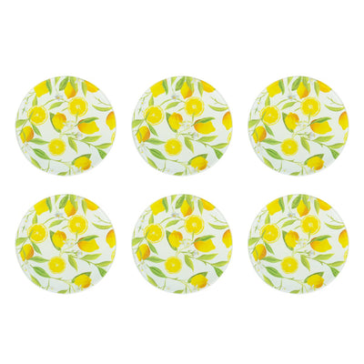 Glas-citronbordskånere, sæt med 6 — 9 cm