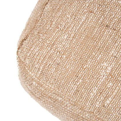 Cotton pouffe, beige - 60×60 cm