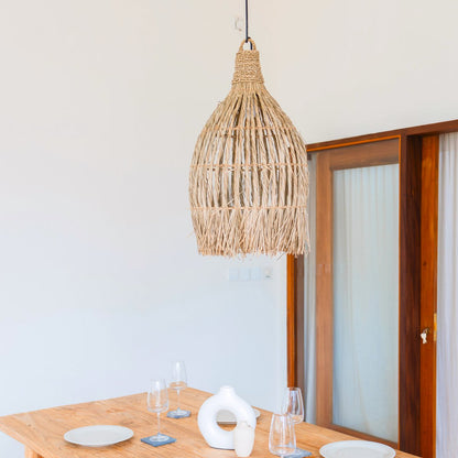 Søgræs pendel Ø 40 cm – tragtformet, beige og grøn