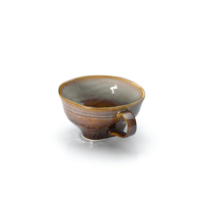 Ceramic mug 13.5 × 6.2 cm – Smoked Horizon, brown-grey