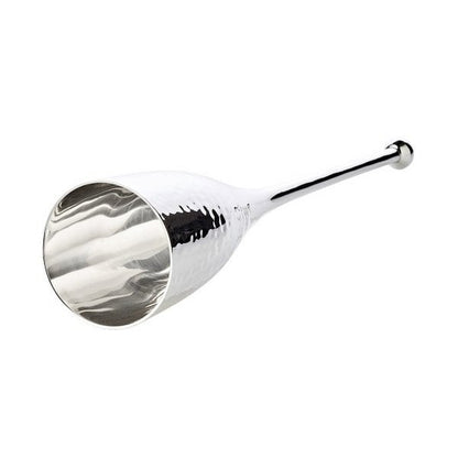 Stählerne Sektflöten mit Ständer, 32 cm - versilbert