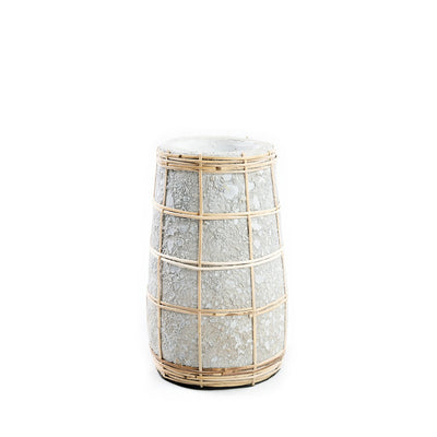 Terracottavase, 22 cm - med raffiabånd