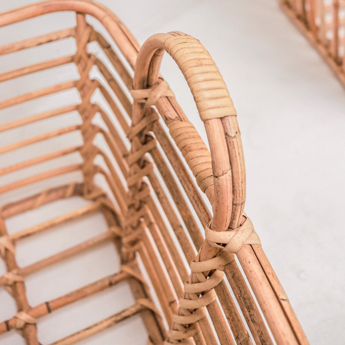 Rattan opbevaringskurv KUPANG S – 34 × 34 × 37 cm
