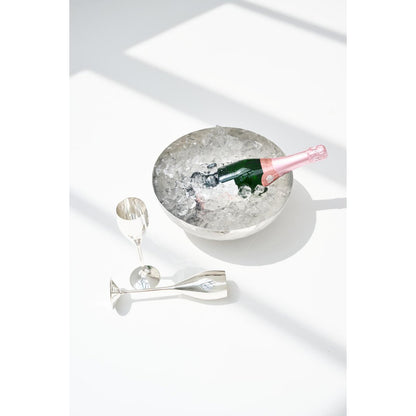Hammered stainless steel serving bowl, Ø 30 cm × 14 cm high