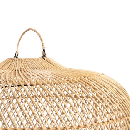 Rattan-Hängeleuchte 58 cm – natur, handgefertigt