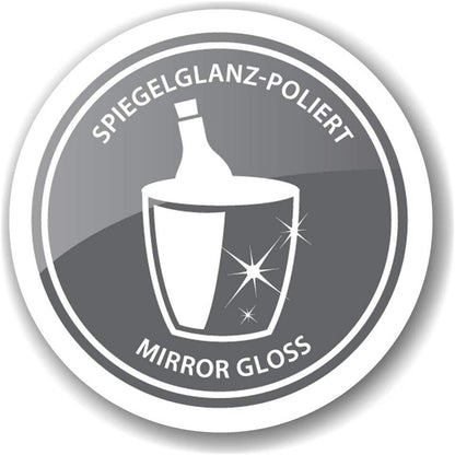 Doppelwandiger Champagnerkühler aus Edelstahl – 43 cm, hochglanzpoliert