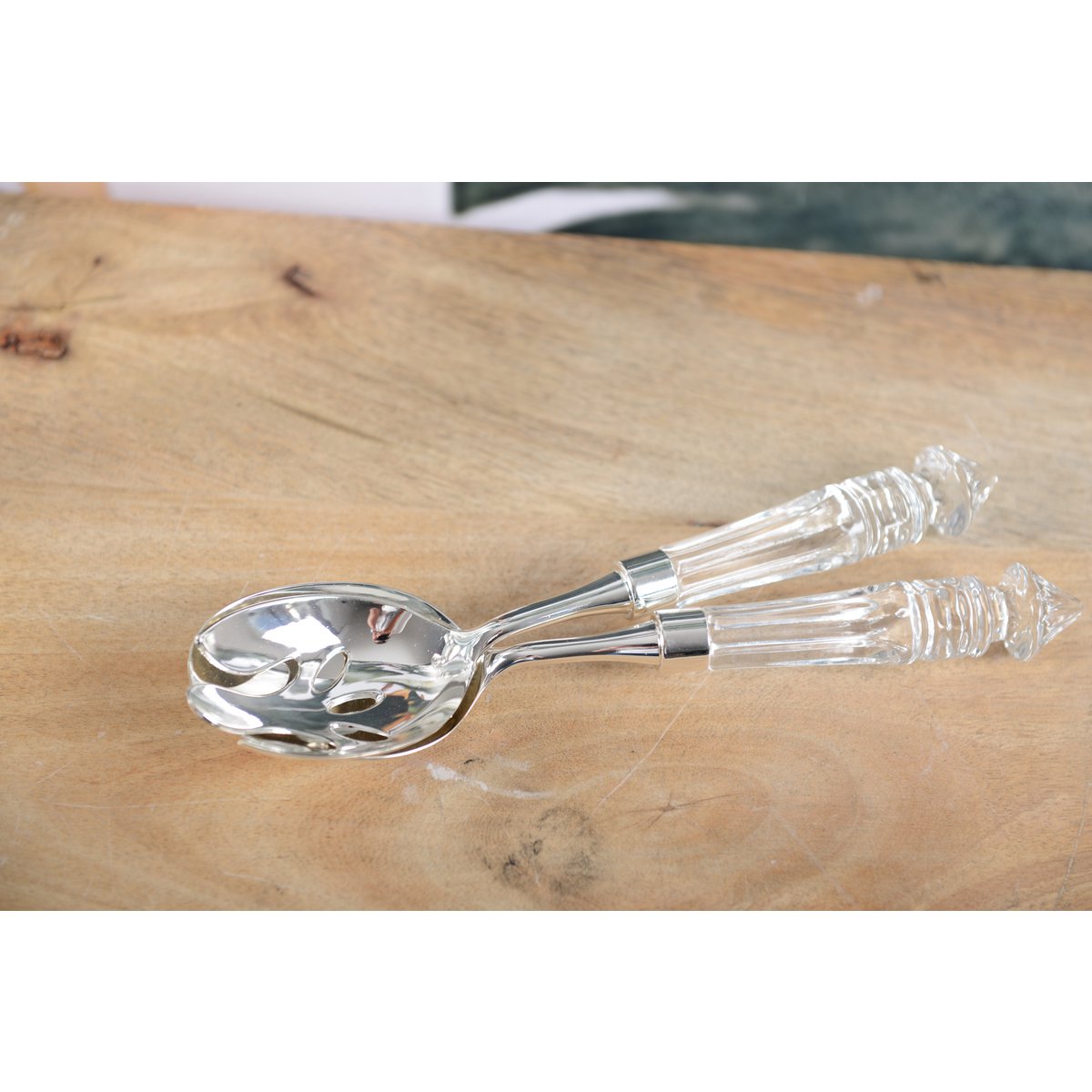 Salatbestik i krystal – 27 cm