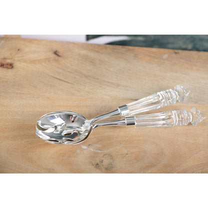Salatbestik i krystal – 27 cm