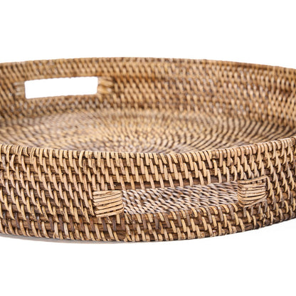 Fad i rattan, 51 cm - håndvævet natur