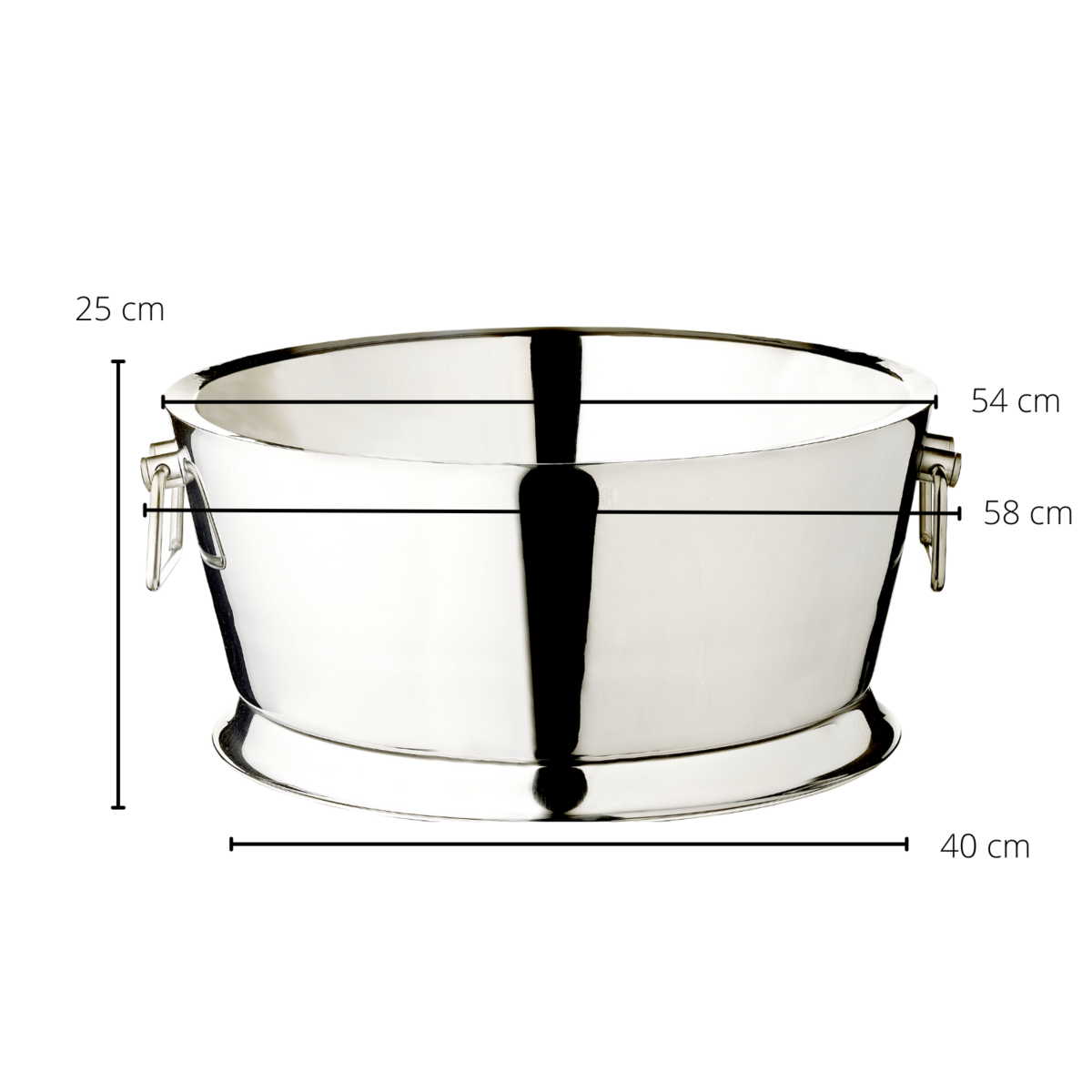 Champagnekøler Michigan i rustfrit stål - Ø 53 cm, H 24 cm