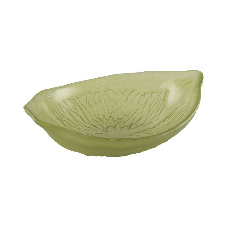 Glassuppe tallerken, grøn - Citronskal