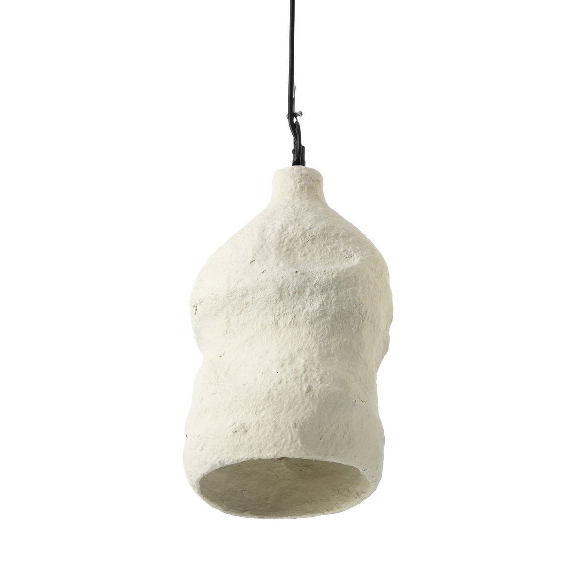 Papiermaché-Anhänger, weiß, klein – handgemacht