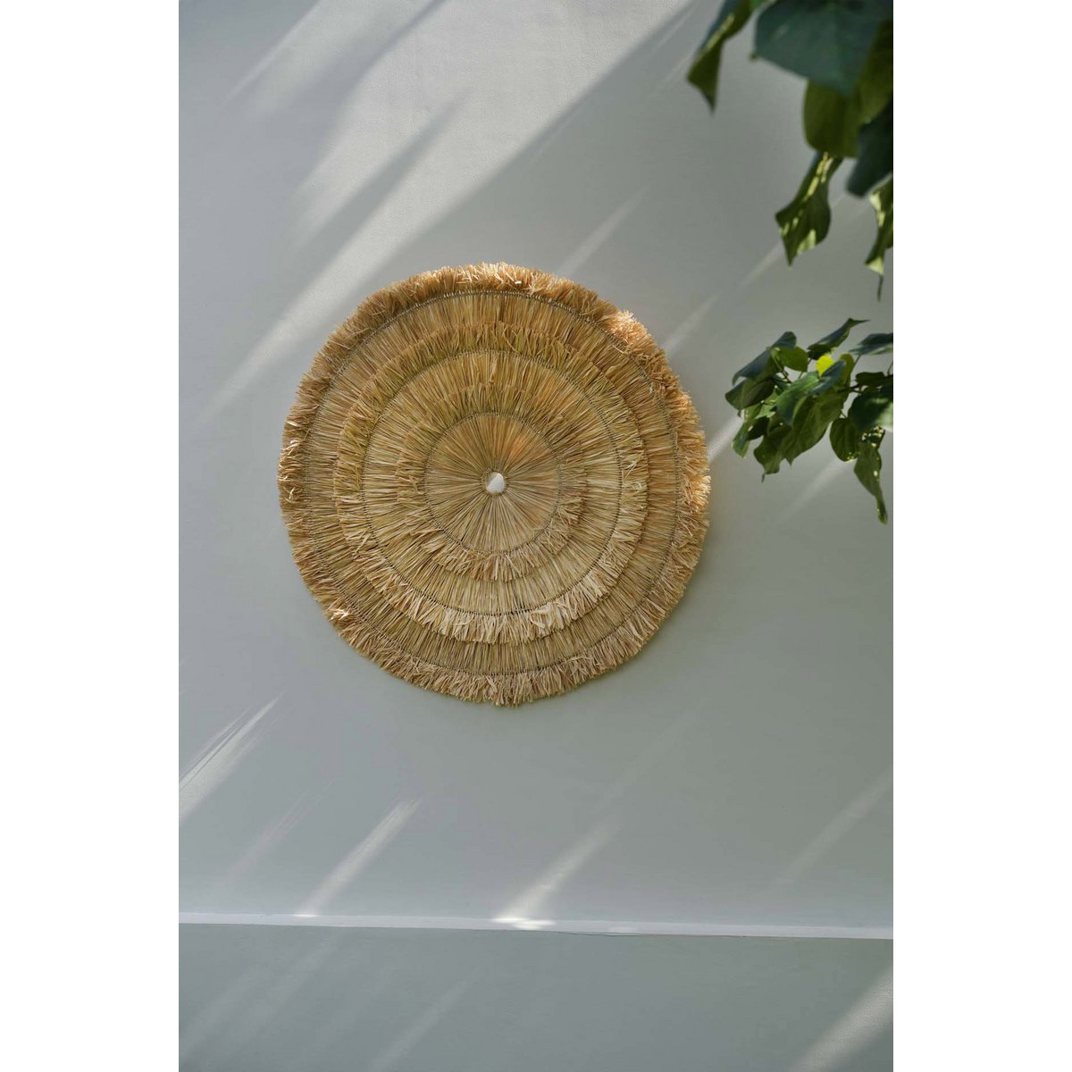 Sisal wall circle, hand-woven - L