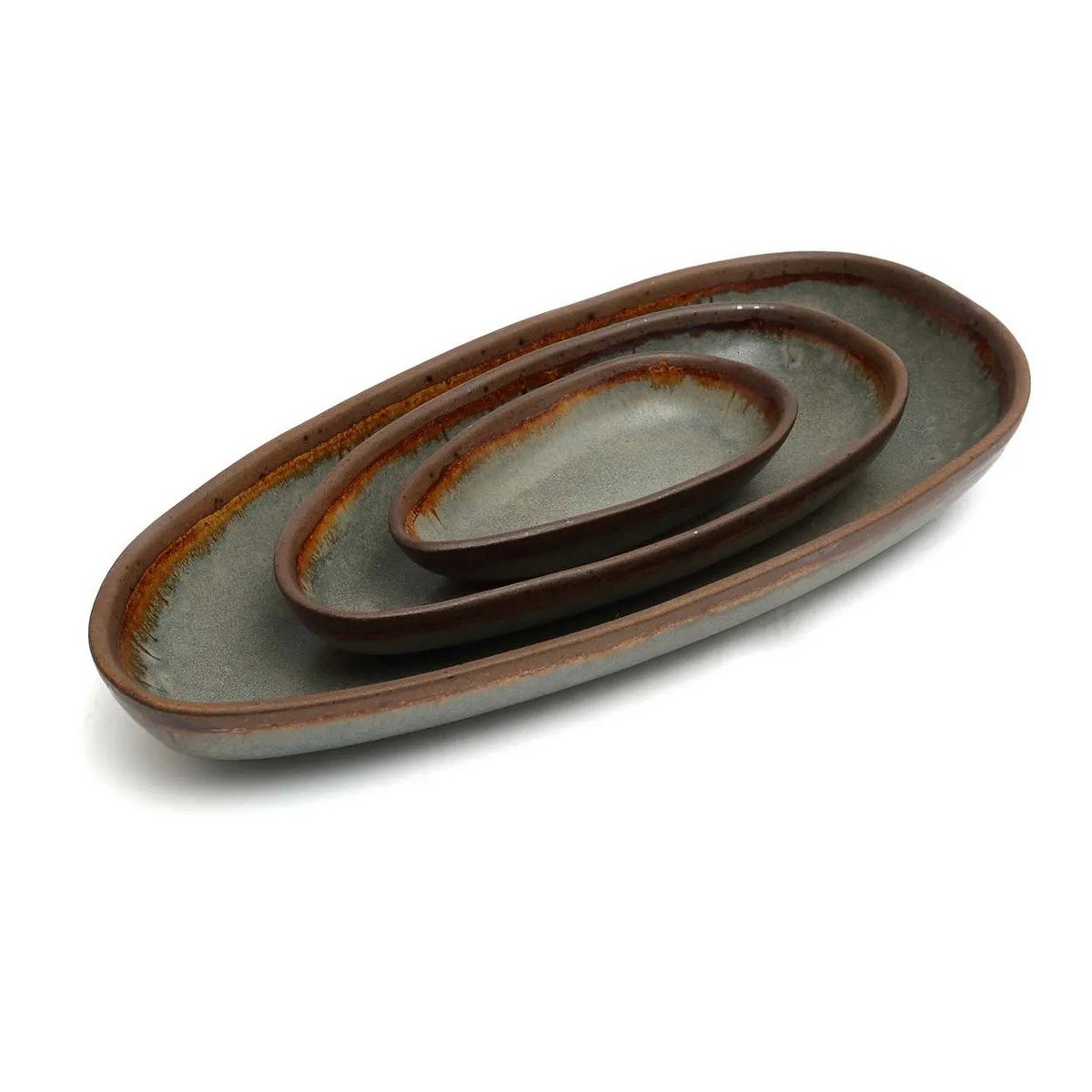 Servierplatte aus Steinzeug 34 × 16,5 cm – Côa