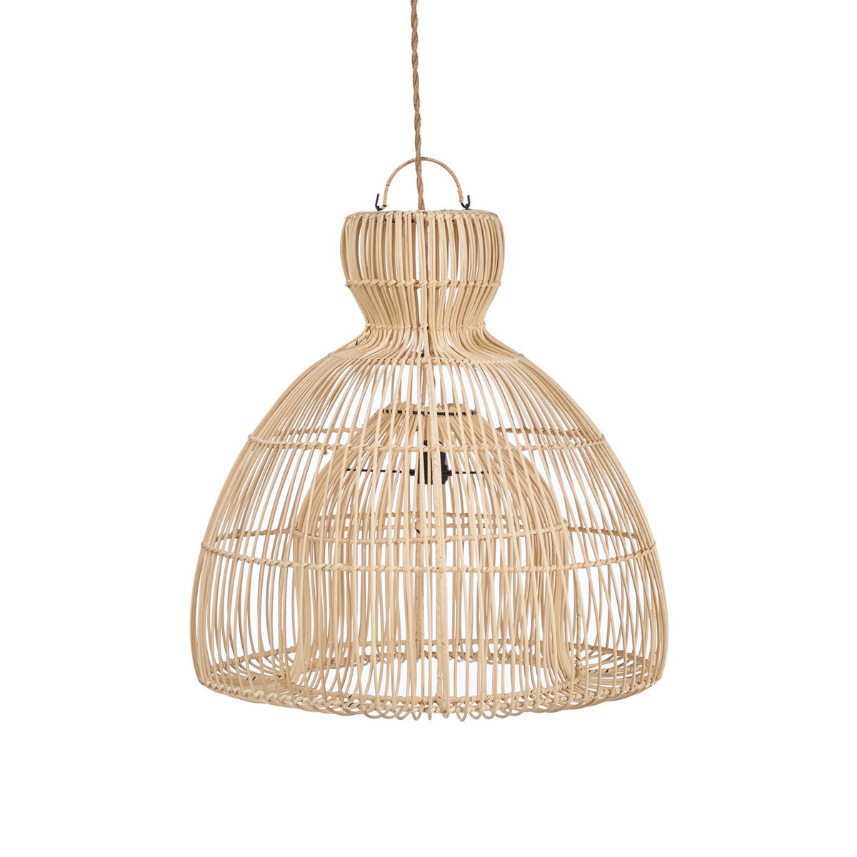 Rattan-Pendelleuchte 50 cm – handgeflochten in Indonesien