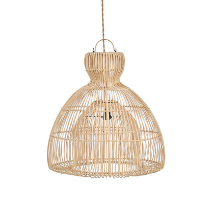 Rattan-Pendelleuchte 50 cm – handgeflochten in Indonesien