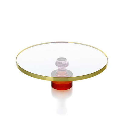 Tortenteller aus Glas 32,8 cm – Edelsteinfacetten