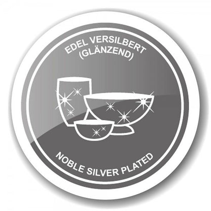 Stählerne Sektflöten mit Ständer, 32 cm - versilbert