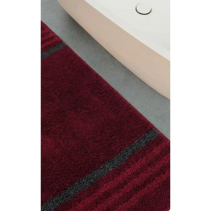 Lima Acryl-Badematte, 60×100 cm – rot & braun