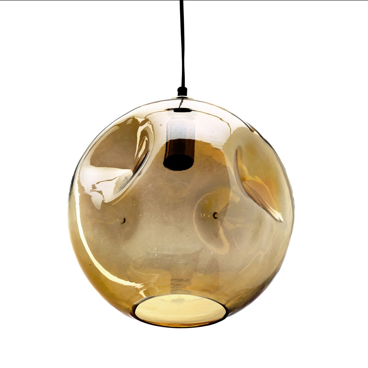 Recycled glass pendant - Pale gold