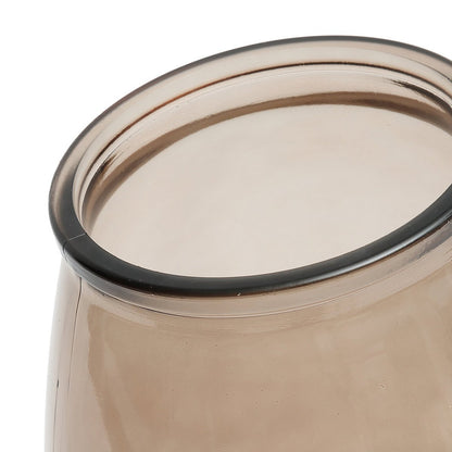 Vase af genbrugsglas, lille - beige