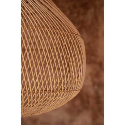 Rattan-Pendelleuchte – Beige – M