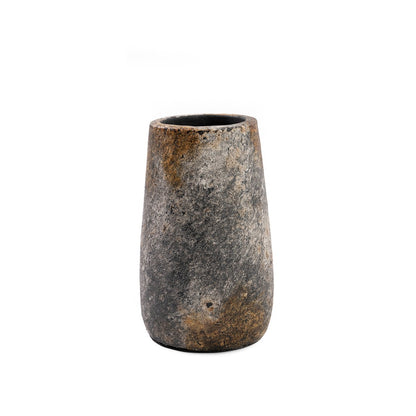 Konisk terrakotta-vase 22 cm – antikgrå