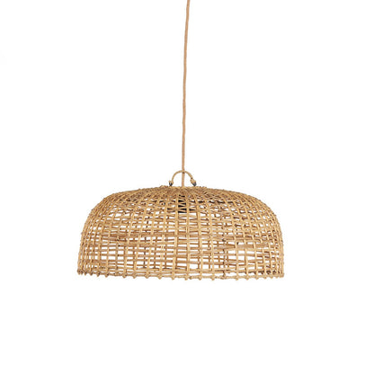 Handgewebter Rattan-Glockenschirm 60 cm – offenes Gittergeflecht