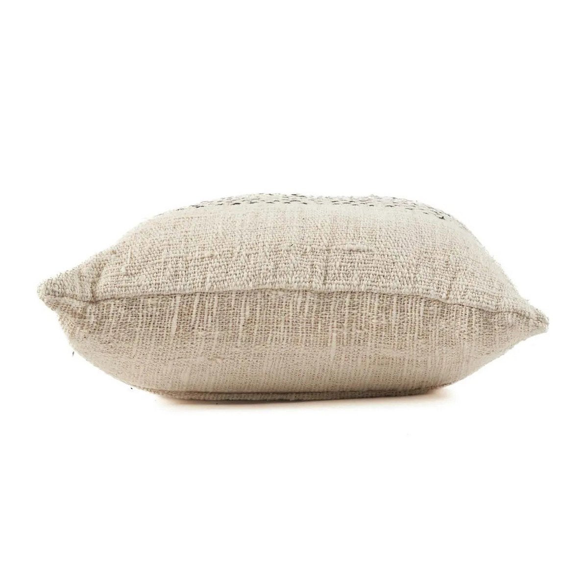 Handmade cotton cushion cover 50×50 cm - natural black