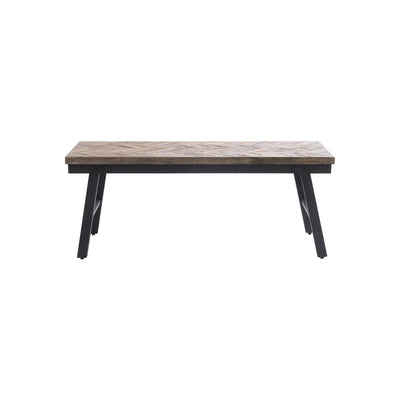 Fischgrät-Holzbank 110 cm - Natur
