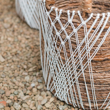 Cotton & jute basket JUWANA M – ø35 × 40 cm