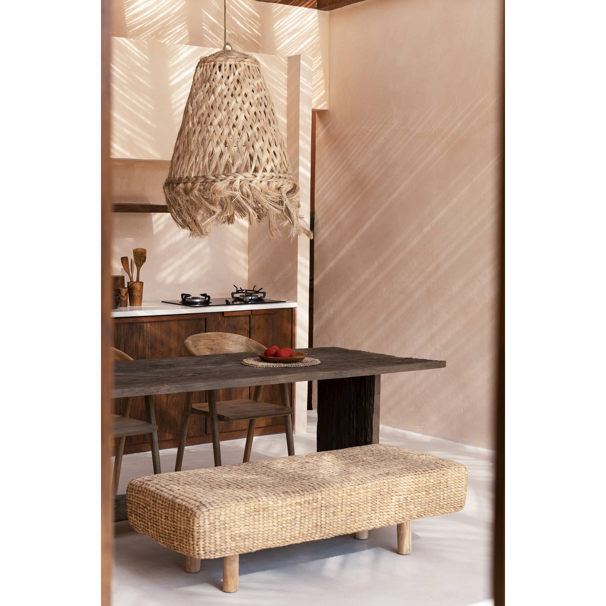 Vandhyacintbænk 140×60 cm - naturlig brun, Indonesien