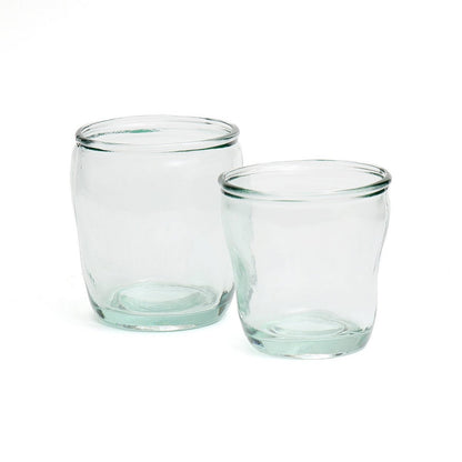 Recycled glass tumbler - Blue - 9 cm