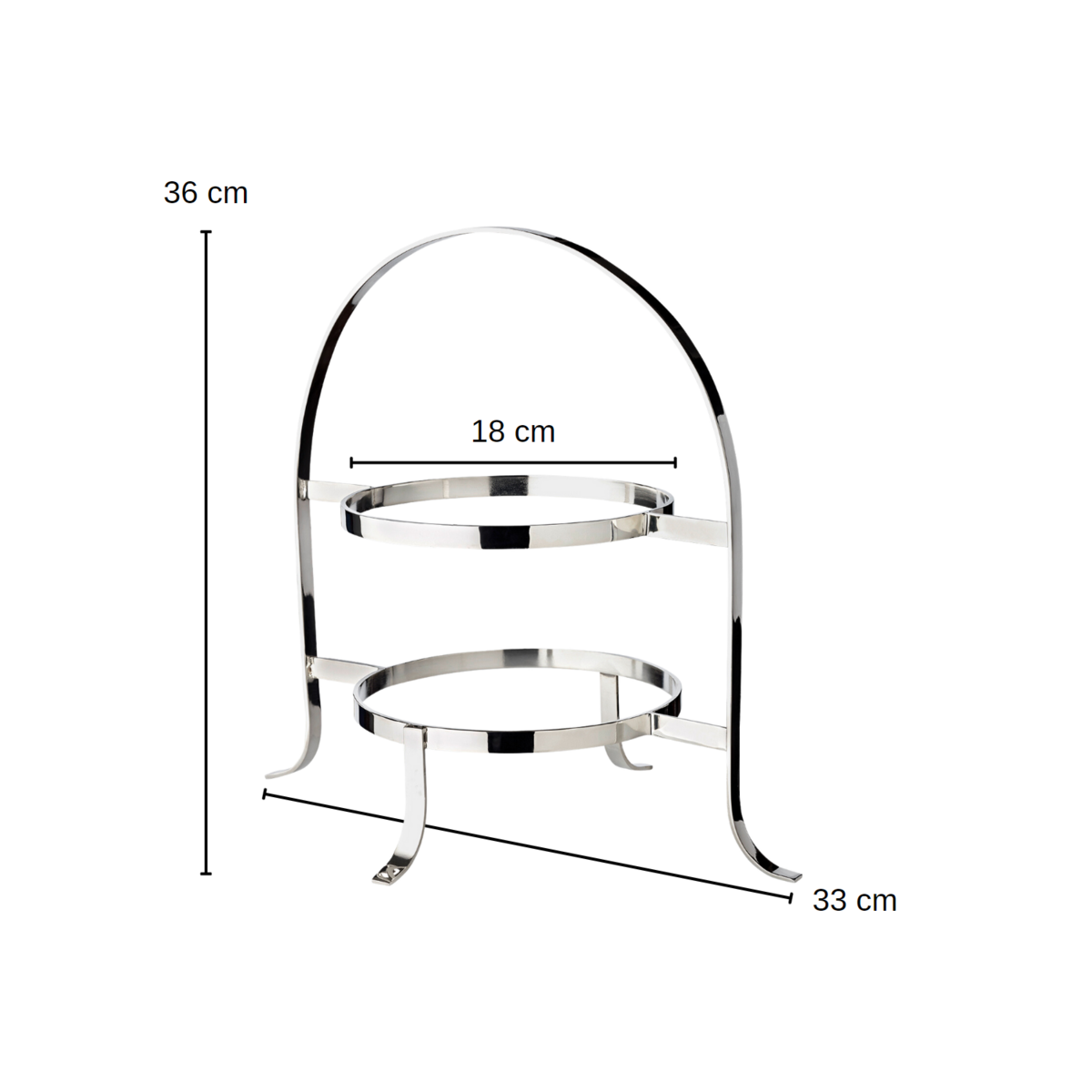 Etageren "Sina" 33 cm, versilbert