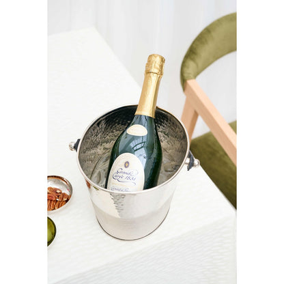 Stainless steel champagne cooler Gavin, hammered, 23 × 18 cm