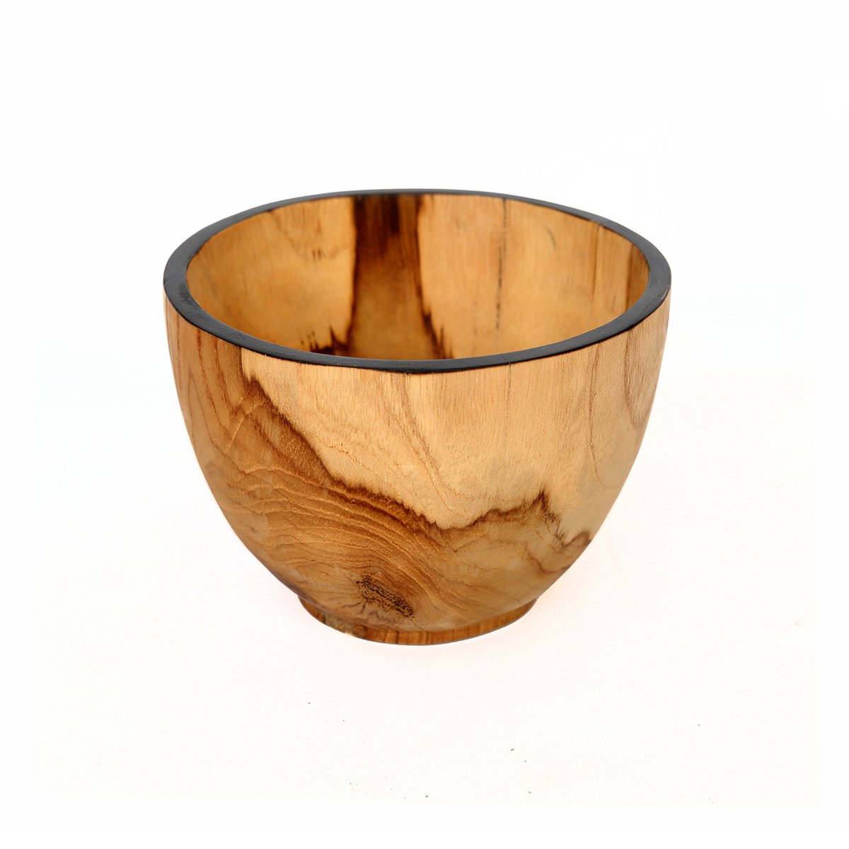 Skål af teaktræ, 15 cm - rund, naturlig