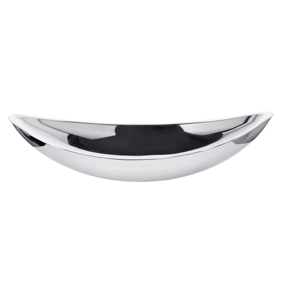 Steel bowl, Halifax 40 × 20 cm - mirror-polished silver