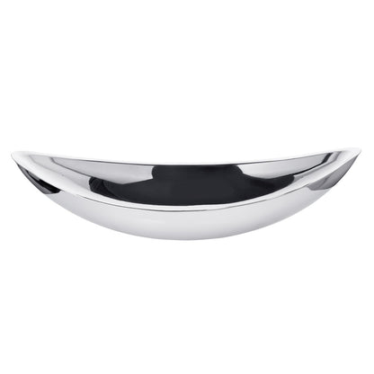 Steel bowl, Halifax 40 × 20 cm - mirror-polished silver