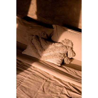 Pudebetræk i bomuld 35×60 cm – beige, fremstillet i Indonesien