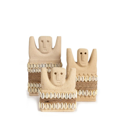 Sandstensskulptur, ansigt - 17 cm stor